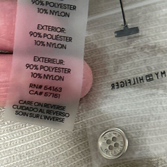 NWT Tommy Hilfiger Dress Women’s Sz 10 Sand Corduroy Button Collar Long Sleeve - Picture 12 of 13